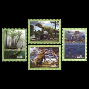Dinosaurs and prehistoric animals on stamps ofBrazil 2014