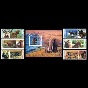 Prehistoric animals on stamps of Cuba 2002