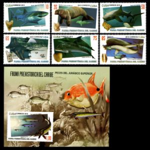 Prehistoric Fauna of Caribbean on stamps of Cuba 2015