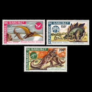 Dinosaurs and Pterosaurs on stamps of Dahomey 1974