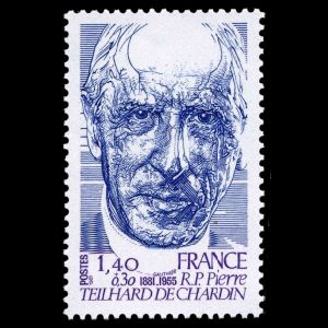 Pierre Teilhard de Chardin on stamp of France 1981
