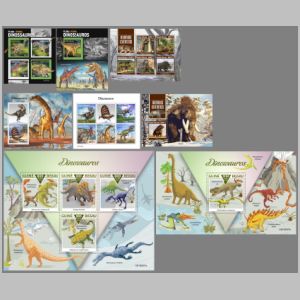 Prehistoric water animals on stamps of Angola 2019