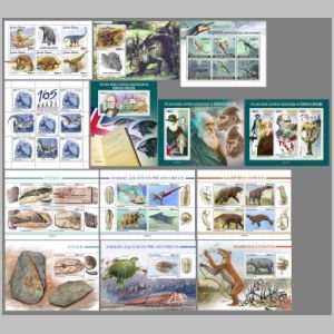 Dinosaurs on stamps of Guinea Bissau 2023