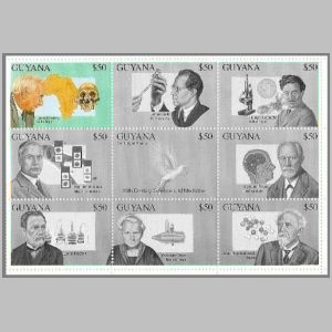 Louis Leakey on stamps of Guyana 1993