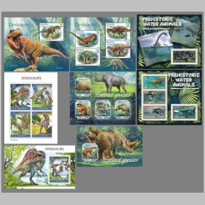 Dinosaurs on stamps of Maldives 2019
