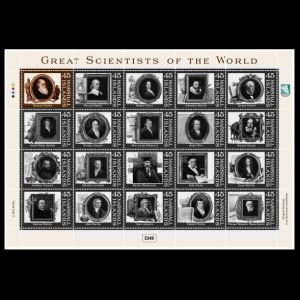 Charles Darwin among other great personalities on stamps of Marshall Islands 2012