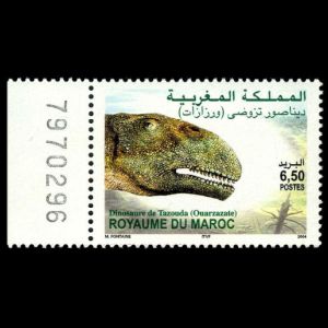 Dinosaur on stamp og Morocco 2004