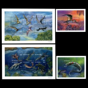 Prehistoric animals on stamps of Nicaragua 1999