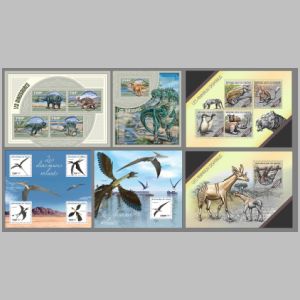 Dinosaurs and prehistoric animals on stamps of Niger 2014