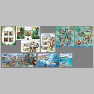 Dinosaurs on stamps of Niger 2015