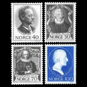 Michael Sars among other zoologists on stamps of Norway 1970