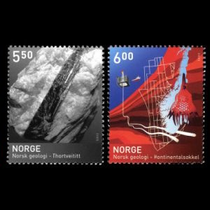 fossils on stamps of Norway 2005
