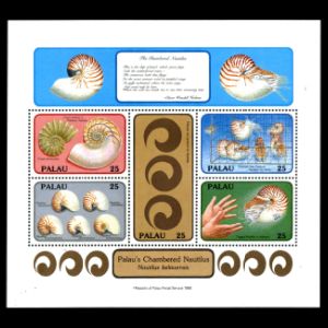 prehistoric animals on stamps of Palau 1988