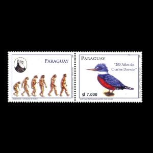 Charles Darwin on stamps of Paraguay from 2009