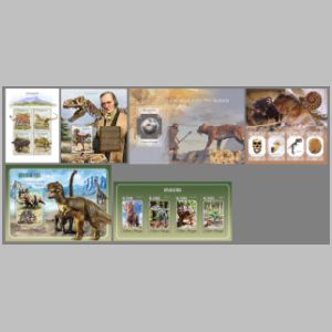 Dinosaurs and Sir Richard Owen on stamps of Sao Tome 2014