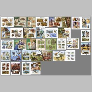 Dinosaurs, prehistoric animals on stamps of Sierra Leone 2022