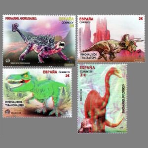 Dinosaurs on stamps of Spain 2015