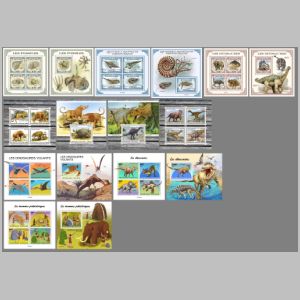 Dinosaurs and other prehistoric animals on stamps of Togo 2021