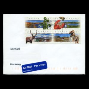 Dinosaur Trail in Alberta on used cover of Canada 1998