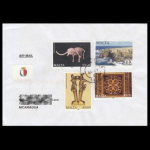 FDC with Elephas falconeri definitive stamps of Malta 2009