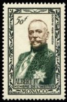 Prince Albert I of Monaco on stamp from 1949