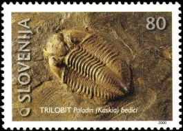 Trilobite on stamp