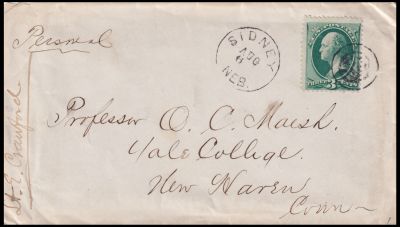 The letter sent by Erasmus Crawford to Professor OthnielMarsh in 1870