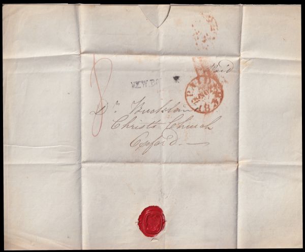 A letter sheet from 1838