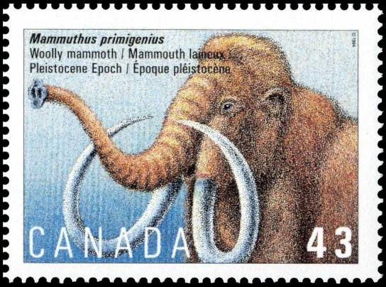 Woolly Mammoth on stamp of Canada 1994