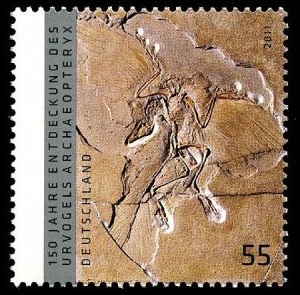 Archaeopteryx on stamp of Germany