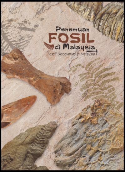 The collector folder with Fossil Discoveries in Malaysia stamps and FDC
