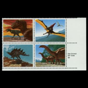 Prehistoric Animals on FDC of USA 1989 Prehistoric Animals on FDC of USA 1989