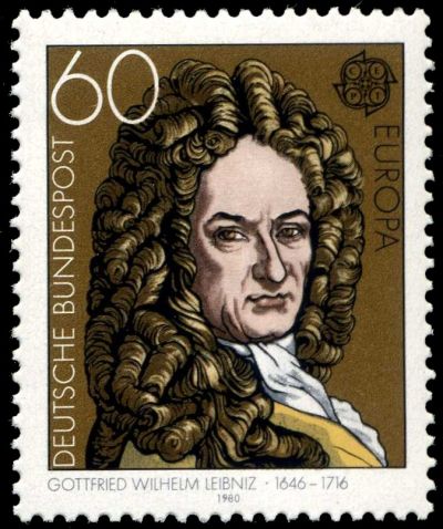 Wilhelm Leibniz on stamp of Germany 1980