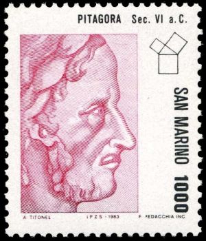 Pythagoras on stamp of Greece 2009