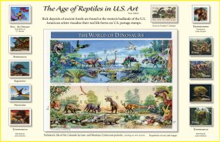 The Dinosaur Art, one page exhibity by Fran Adams