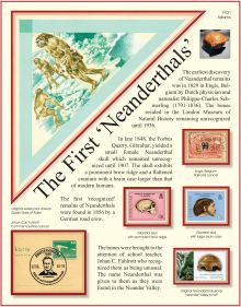 First Neanderthal, one page exhibity by Fran Adams