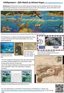 Ichthyosaurs - fish-lizard, one page exhibity by Michael Kogan 