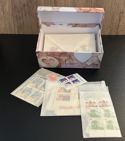 Used stamps in glassine envelopes