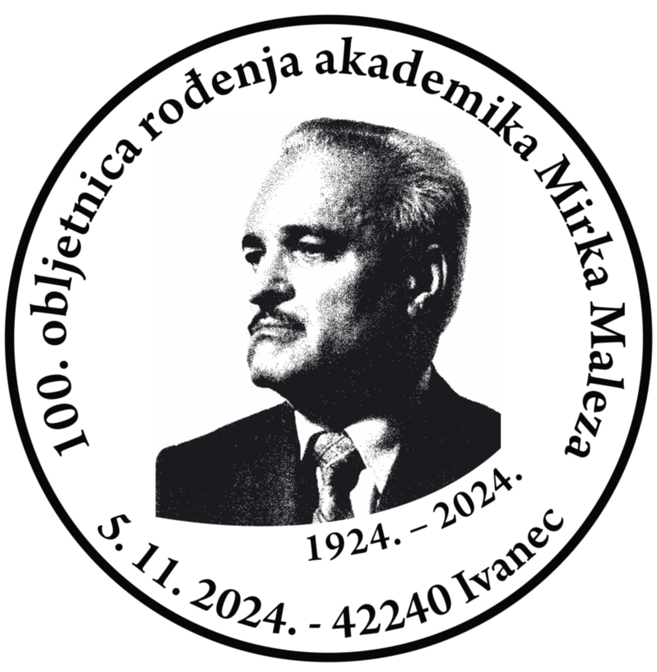 Mirko Malez on postmark of Croatia 2024