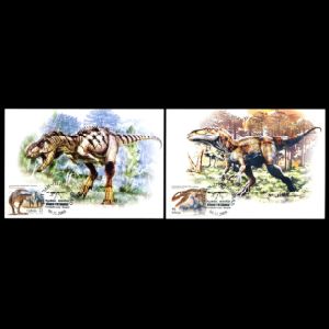 Dinosaurs on Maxi Cards of Serbia 2009