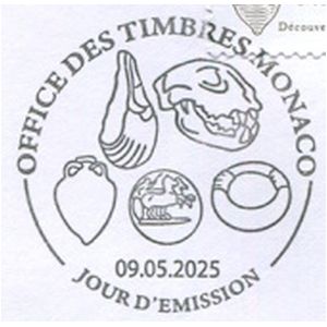 Flint tool on postmark of Monaco 2025