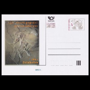 Archaeopteryx on personalized postal stationery of Czech Republic 2012