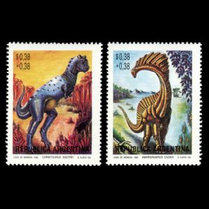 Dinosaurs on stamps of Argentina 1992