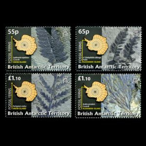 Plant fossils on stamps of BAT 2008