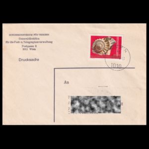 100th anniversary of the Vienna Natural History Museum stamp of Austria 1976 on circulated cover