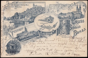 Ichthyosaurus on postcard of Germany from the end of 19th - beginning of 20th century