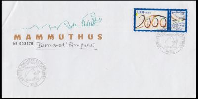 Cover from the French-Russian Mammoth expedition with mammoth hear attached to the cover