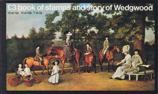 Wedgwood family on the cover of stamp booklet of Great Britain 1980