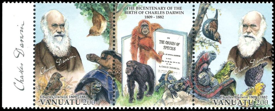Postage stamps of Vanuatu 2009 - the bicentenary of the birth of Charles Darwin