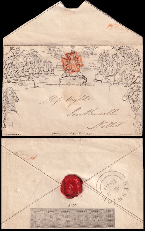Mulready prepaid envelope